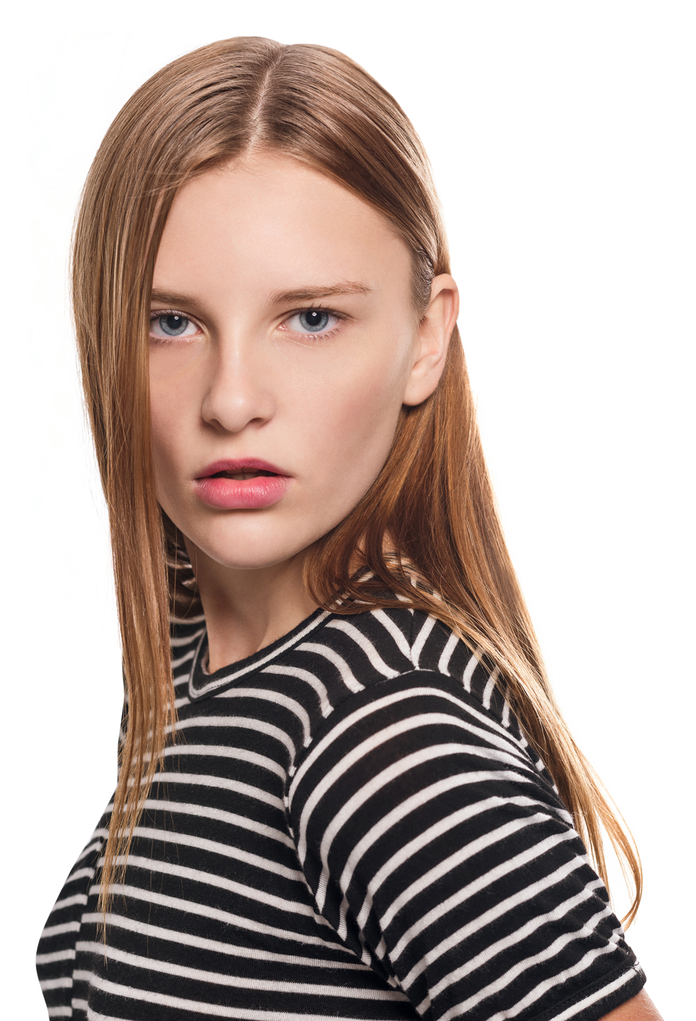 Striped Top Model Glance PNG