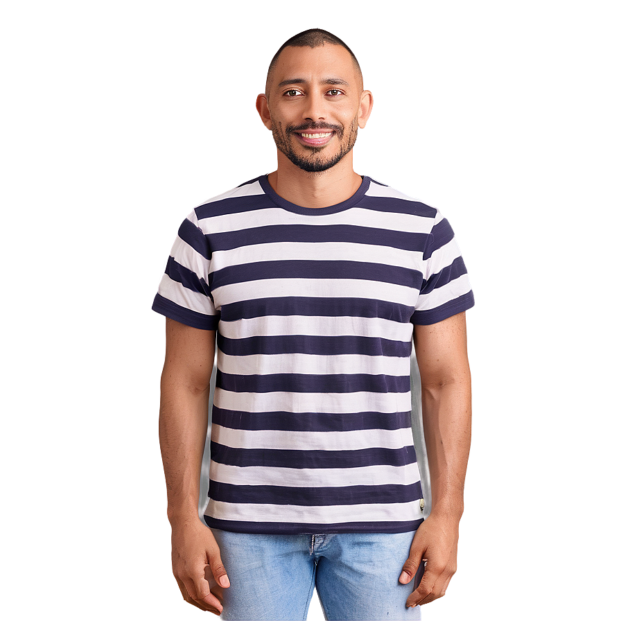 Striped Tshirt Look Png 05252024 PNG