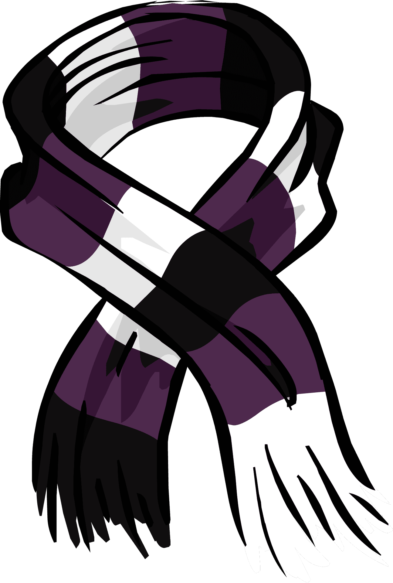 Striped Winter Scarf Illustration.png PNG