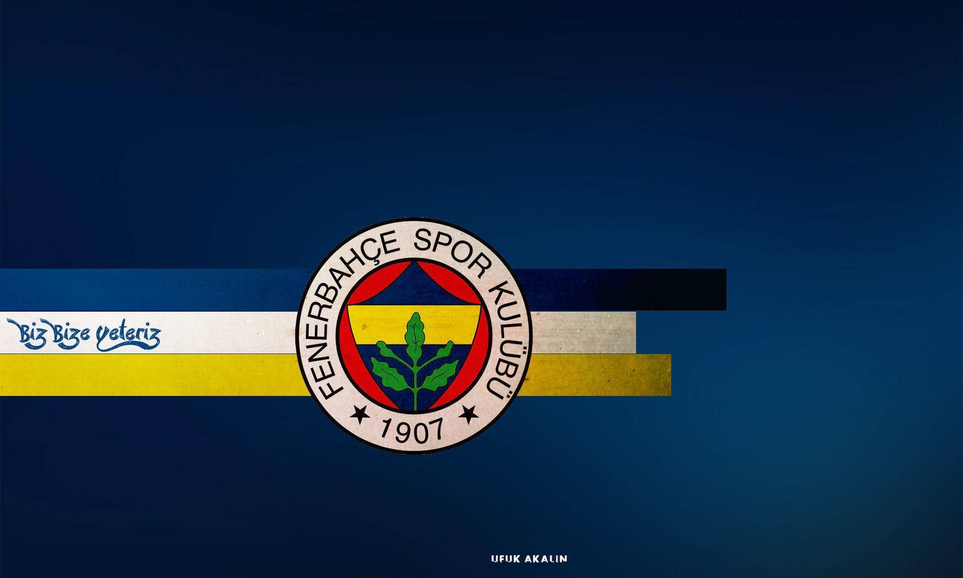 Stripes And Blue Background Fenerbahce Wallpaper