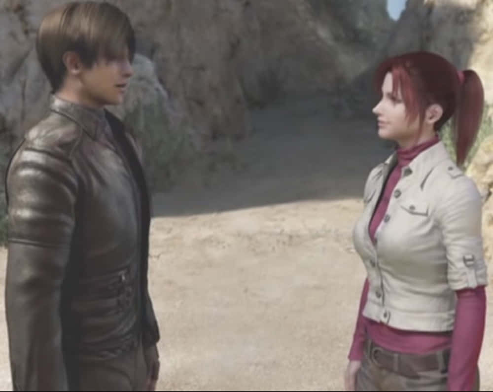 Strong Partnership In Survival - Leon Kennedy And Claire Redfield Wallpaper