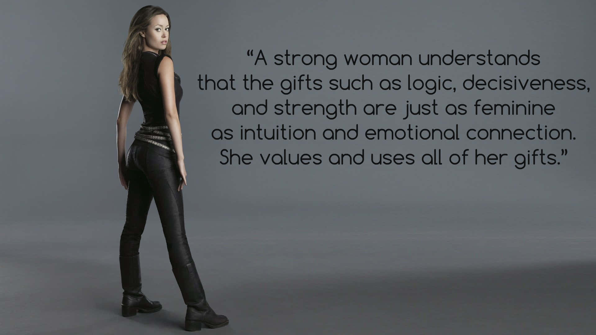Strong Woman Feminine Gifts Quote Wallpaper