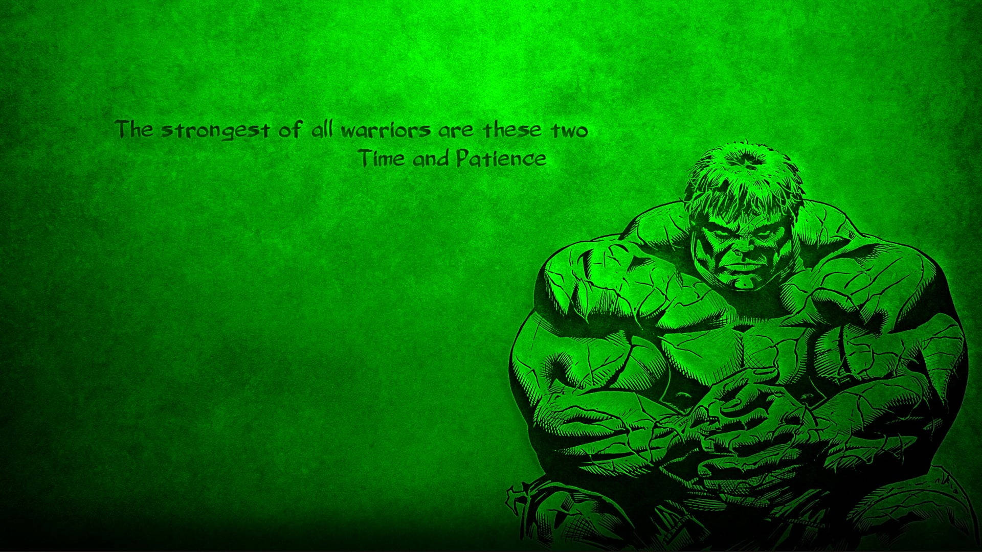 Strongest Warriors Quote Plain Green Background