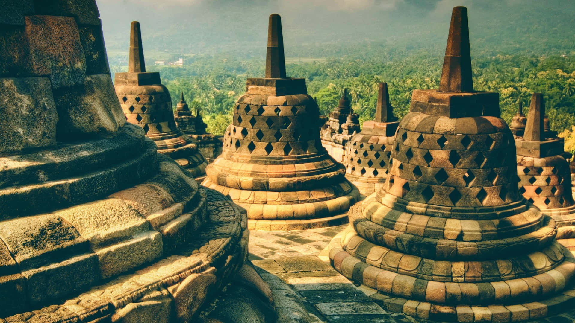 Structures In Borobudur Temple Wallpaper