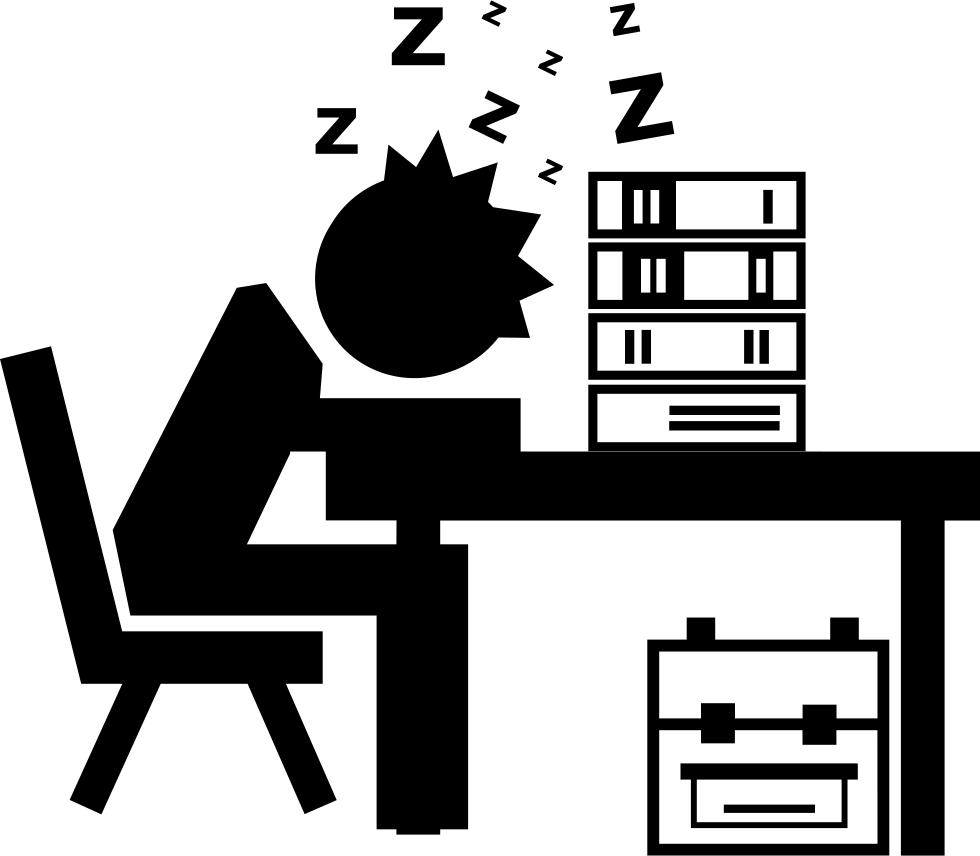 Student Asleepat Desk PNG