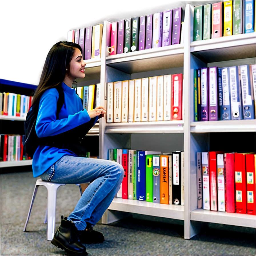 Student In Library Png Vqq25 PNG