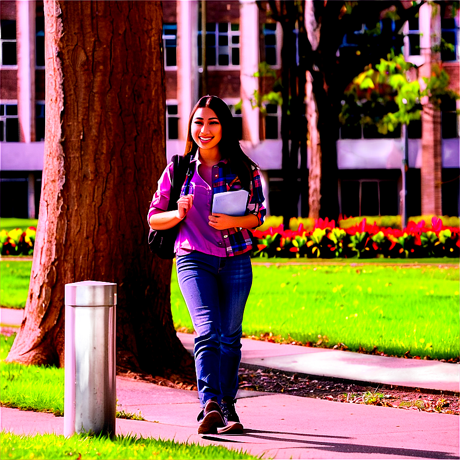 Download Student On Campus Png Crx36 | Wallpapers.com