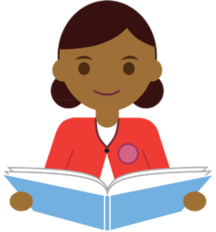 Student Reading Book Clipart PNG