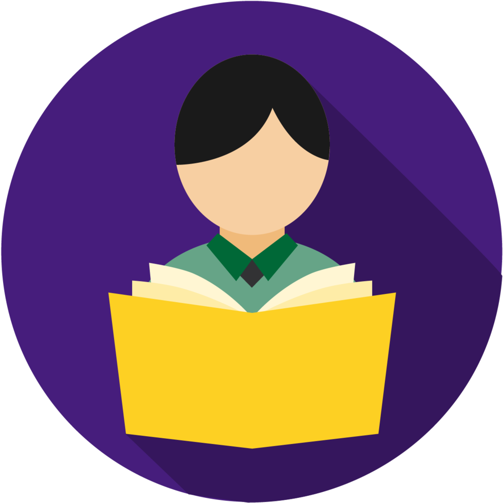 Student Reading Book Icon PNG