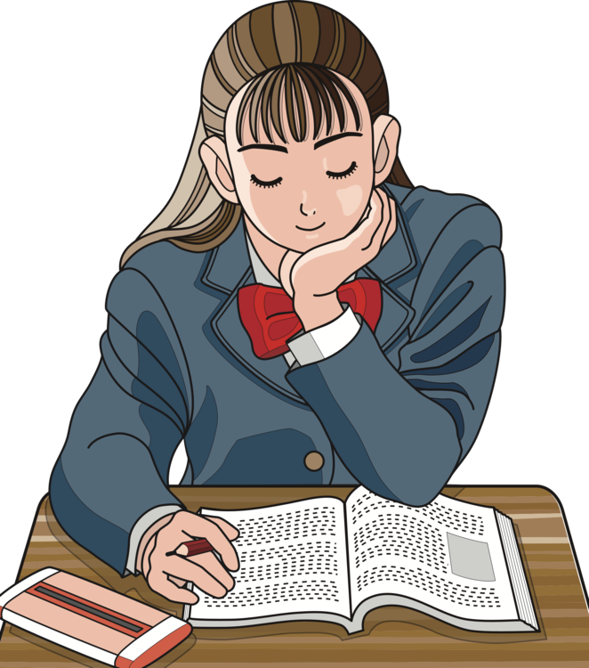 Student Studying Bible Clipart PNG