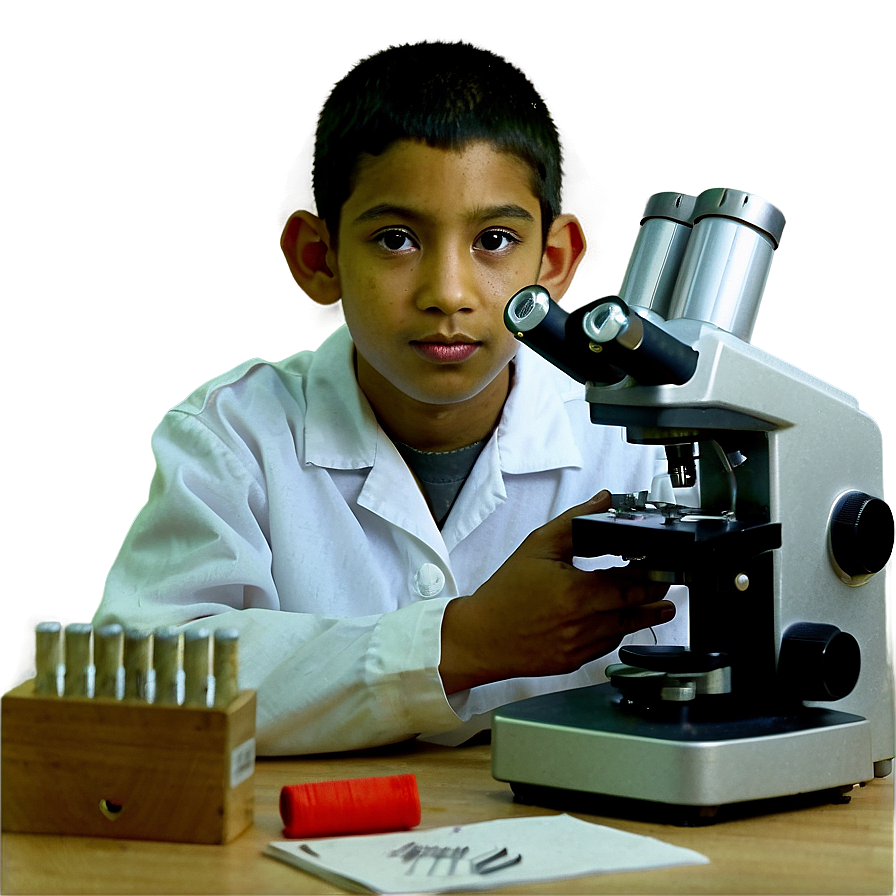 Download Student With Microscope Png Xtp5 | Wallpapers.com