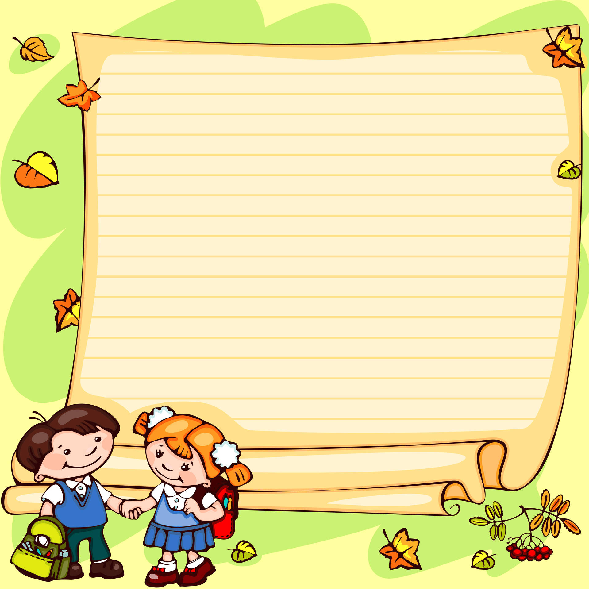 Students And Paper Clipart Wallpaper
