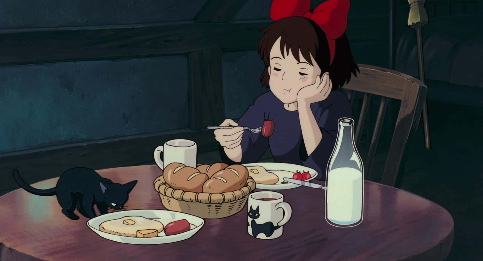 Estetiskstudio Ghibli Skrivbordsbakgrund. Wallpaper