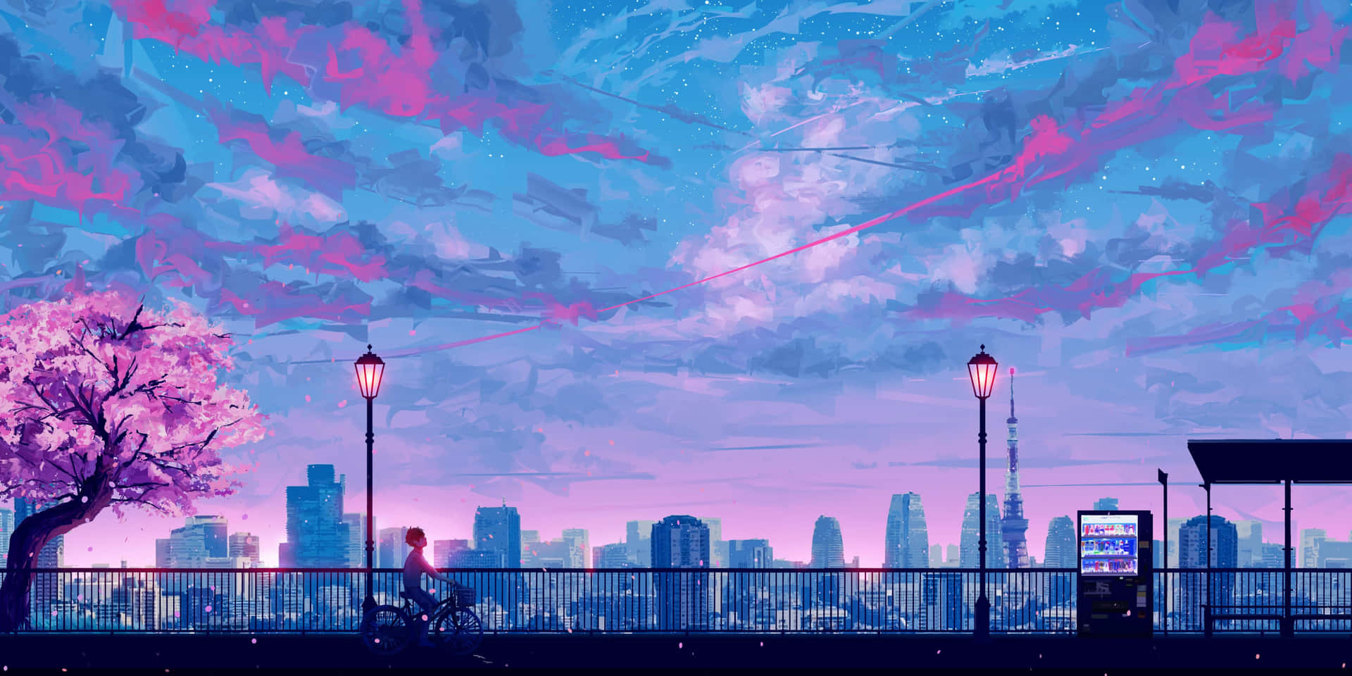Nyd de magiske vibes af Studio Ghibli-filmene med denne Aesthetic Desktop-tapet. Wallpaper