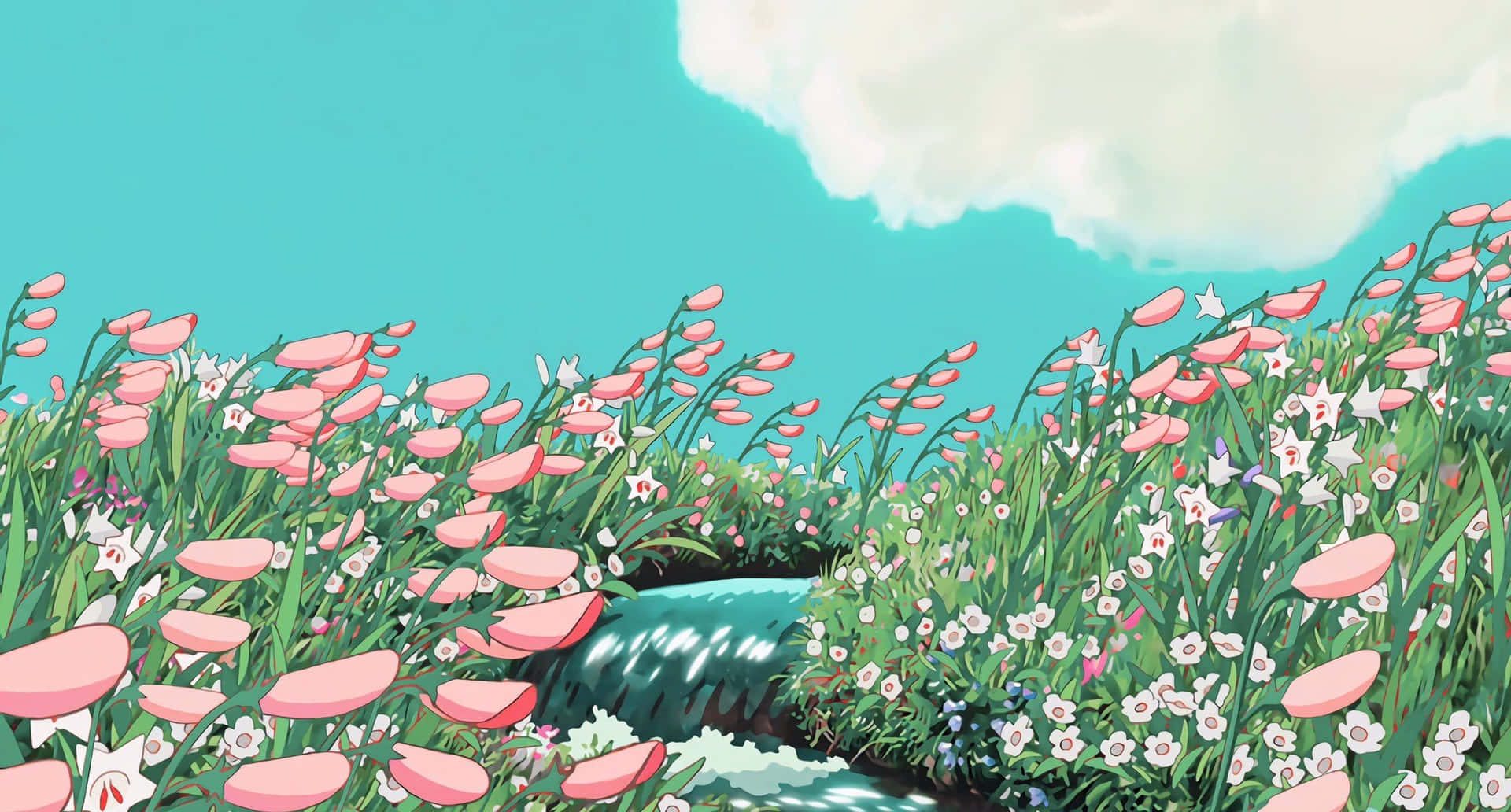 Studio Ghibli Aesthetic Desktop Howl's Moving Castle River Picture