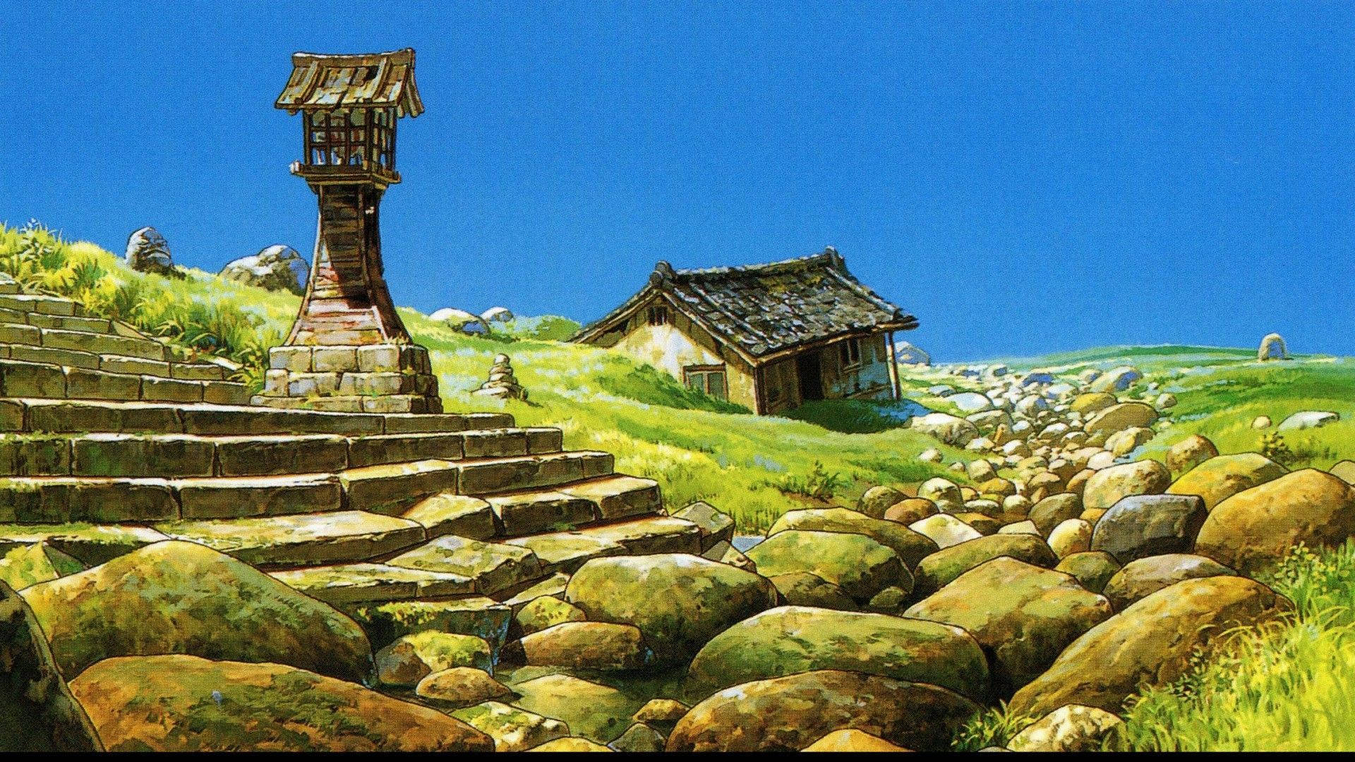 Studio Ghibli Animation Scenery Background