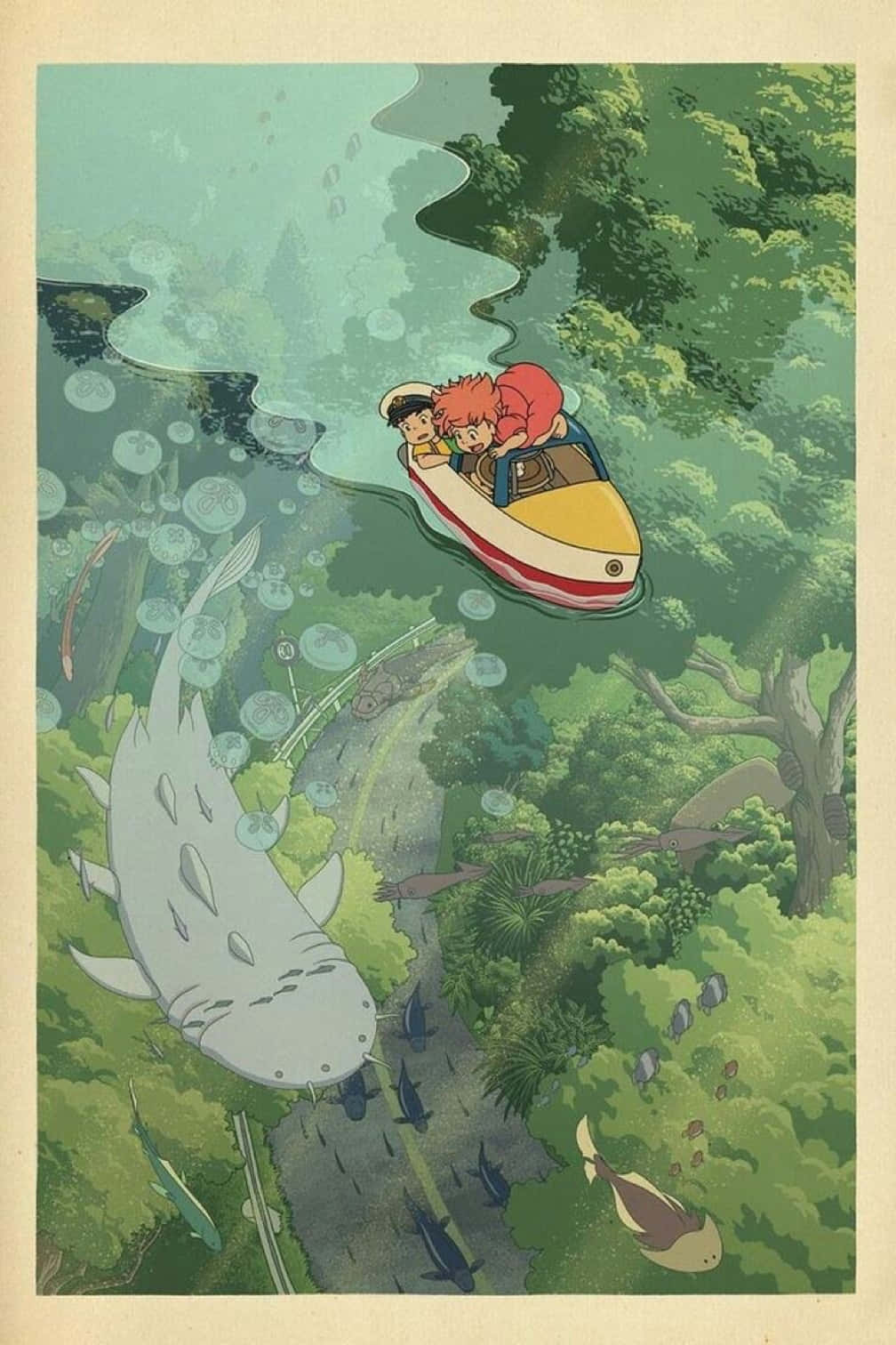 Enchanting Studio Ghibli Art Showcasing Nature and Adventure Wallpaper