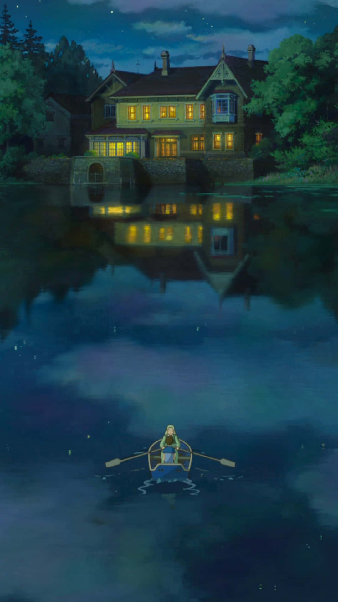 Majestic Studio Ghibli Art Scene Wallpaper