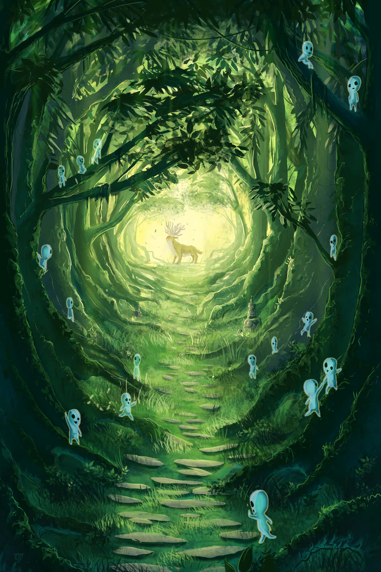 Captivating Studio Ghibli Artwork Wallpaper