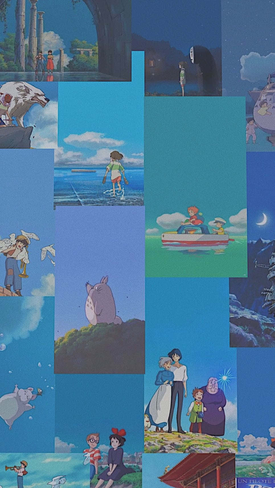 Studio Ghibli Collage Esthetiek Achtergrond