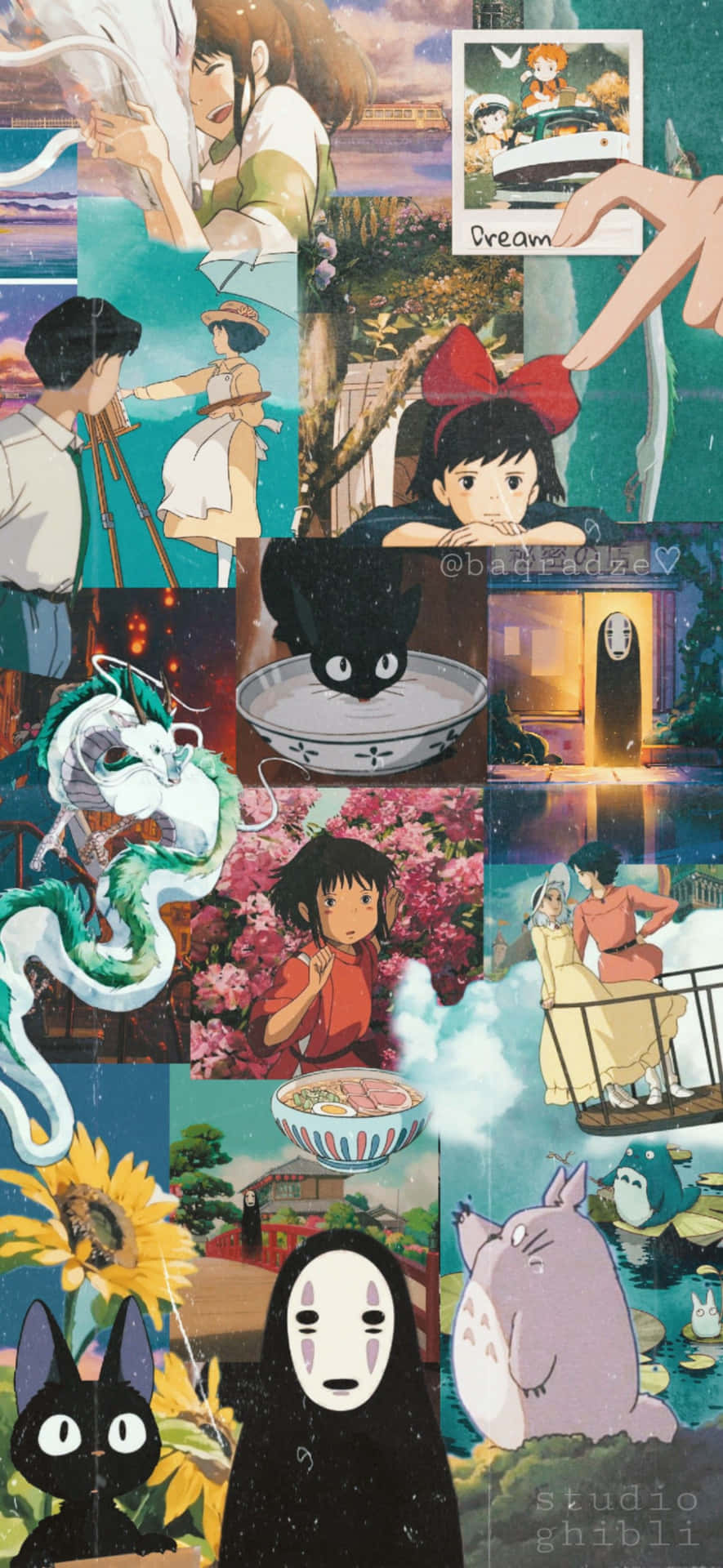 Studio Ghibli Collage Aesthetic Wallpaper