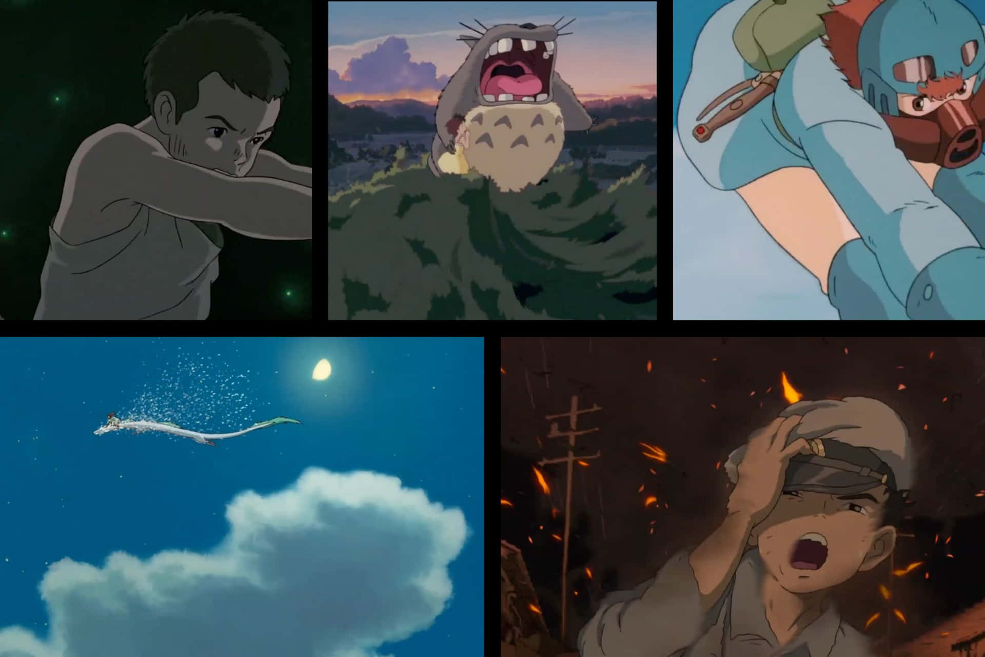 Studio Ghibli Collage Moments Wallpaper