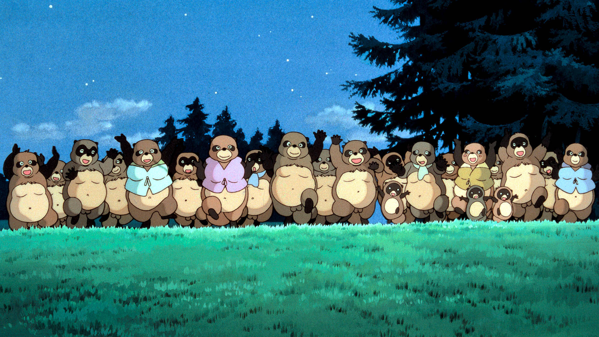 Studio Ghibli Desktop Tanuki Tribe Wallpaper