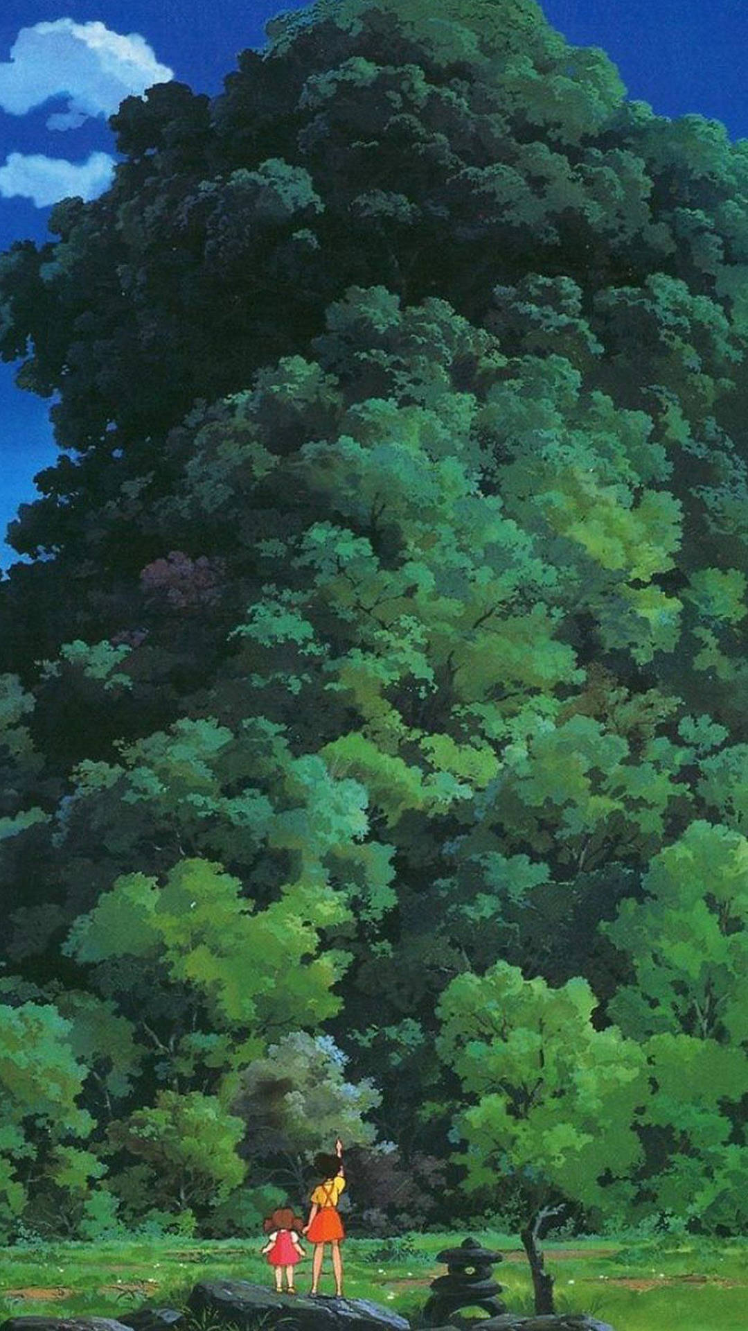 Unnadig Vackra Iphone-bakgrunder Från Studio Ghibli! Wallpaper