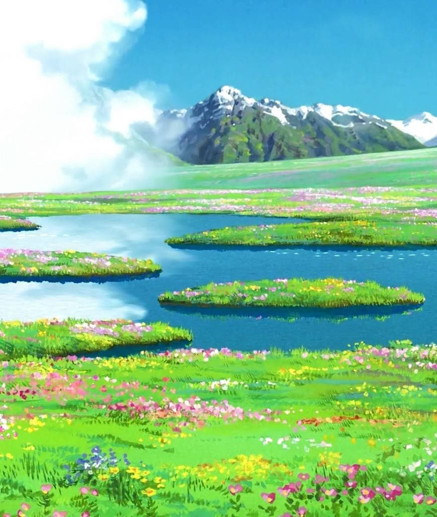 Udforsk den magiske verden af ​​Studio Ghibli på din iPhone! Wallpaper