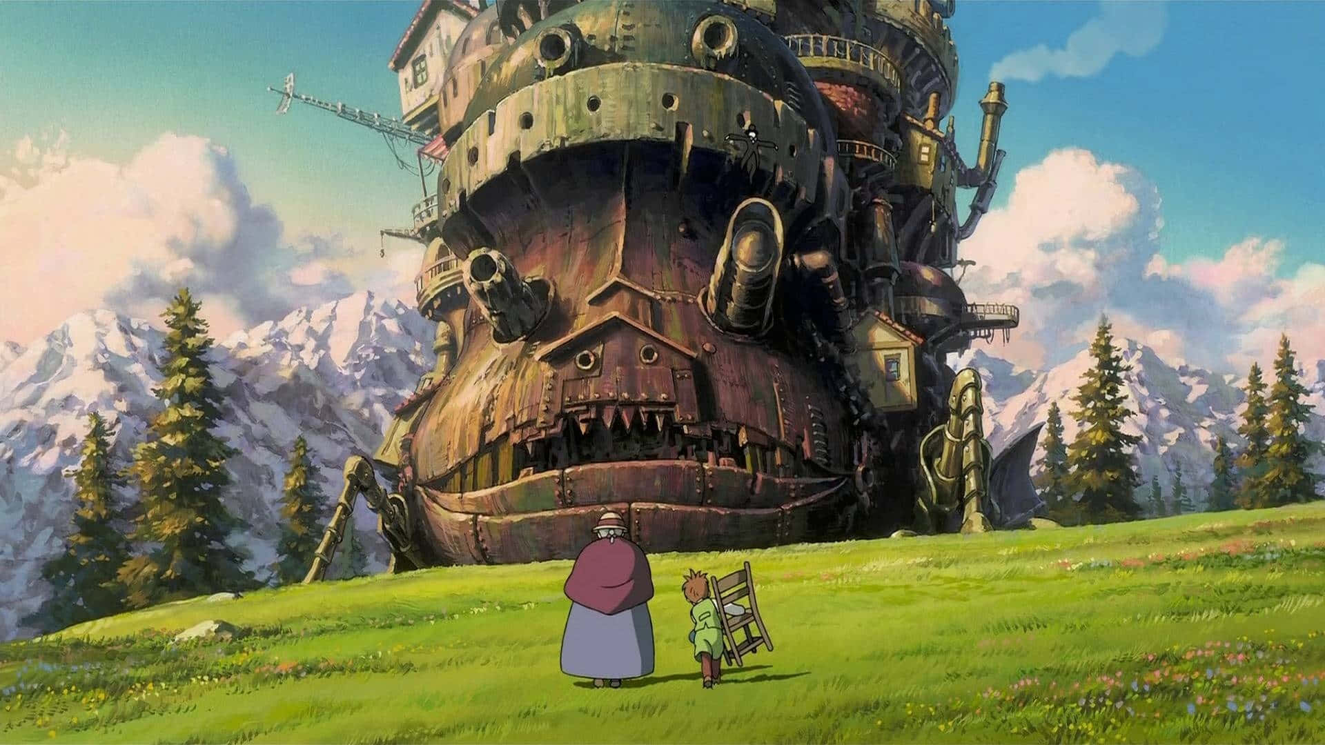 Studio Ghibli Moving Castle Meadow Wallpaper