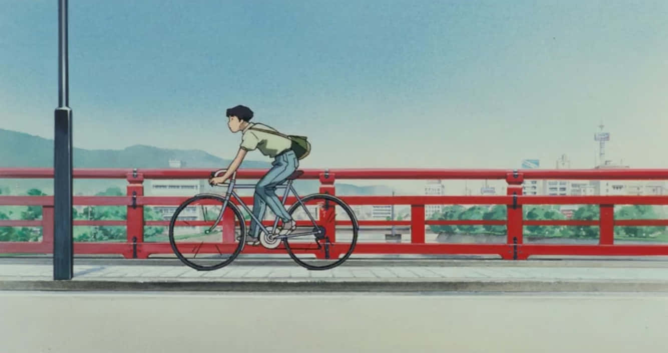 Caption: Studio Ghibli's Ocean Waves Animated Movie Wallpaper Wallpaper