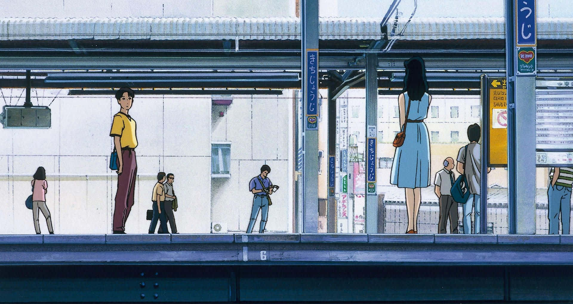 A Heartfelt Moment from Studio Ghibli's Ocean Waves Wallpaper