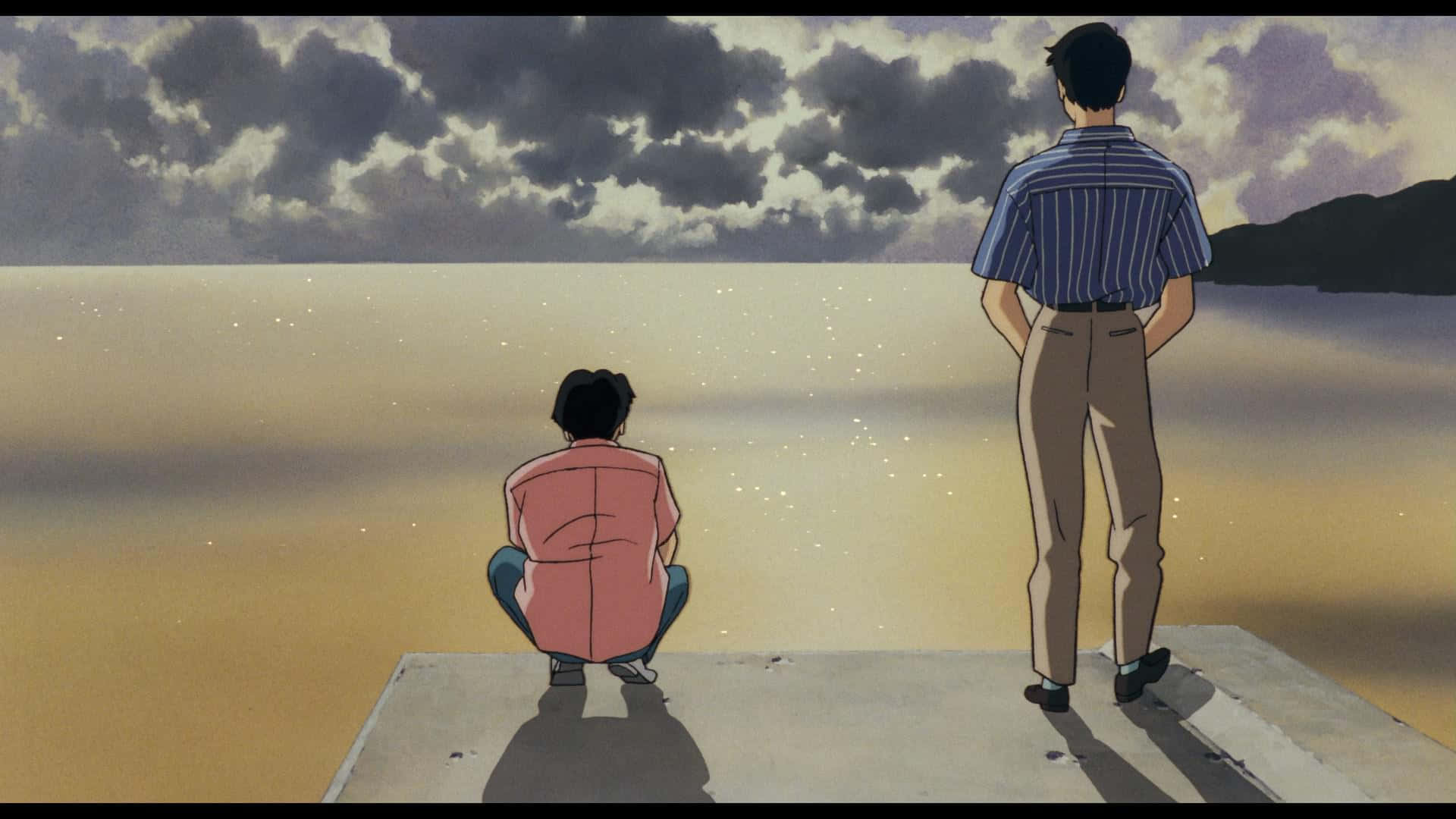 Studio Ghibli's Ocean Waves Beautiful Scenery Wallpaper