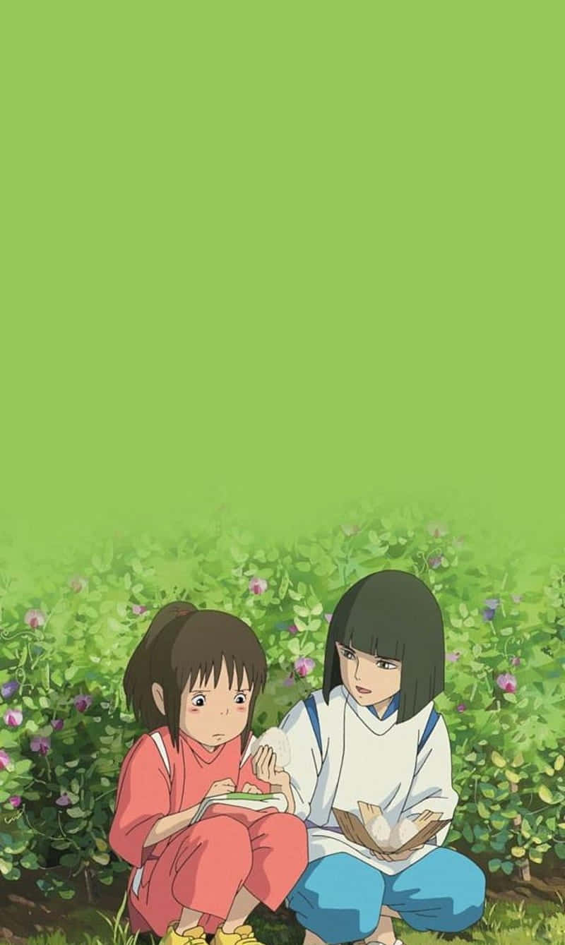 Haku And Chihiro Studio Ghibli Phone Wallpaper