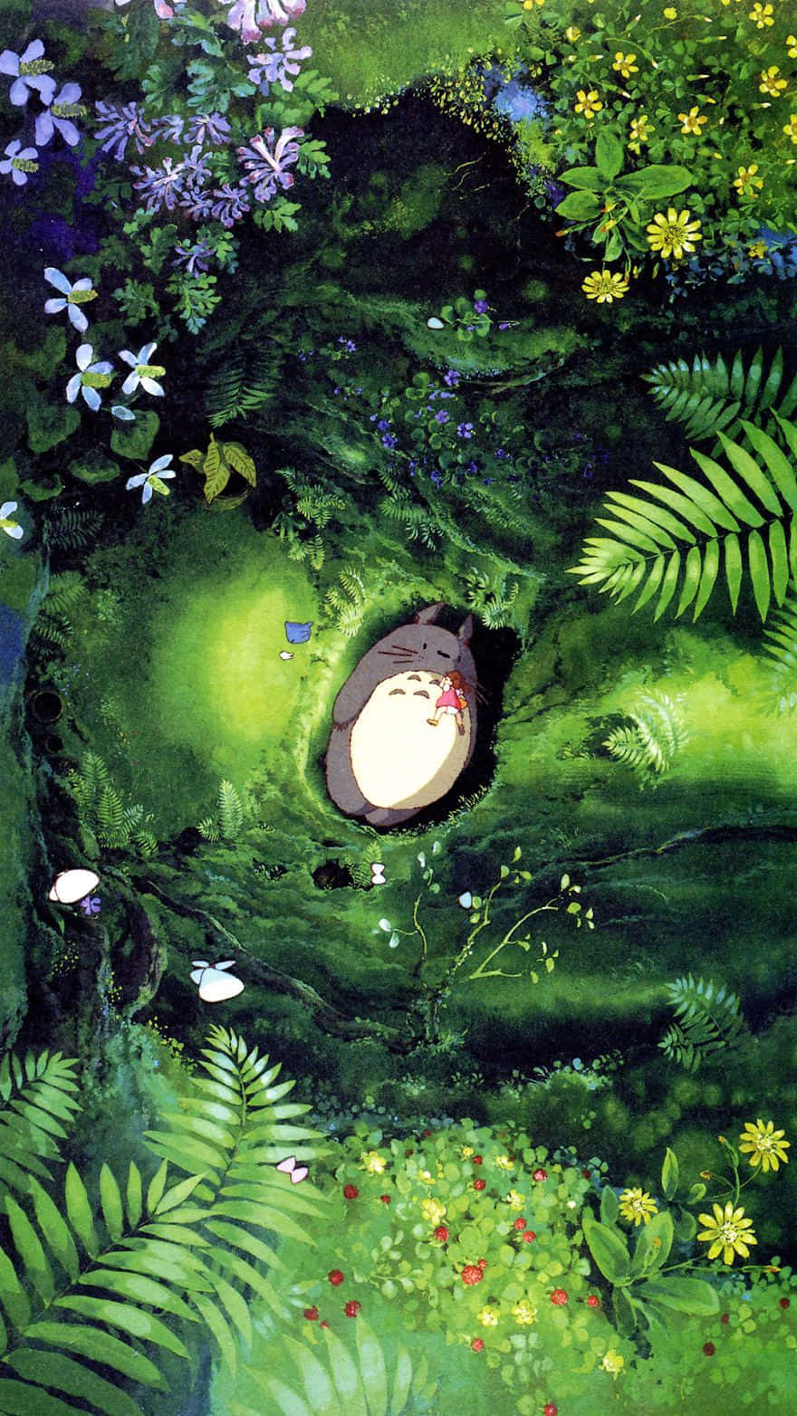 Udforsk Det Magiske Verden Af ​​studio Ghibli Gennem Din Smartphone Wallpaper