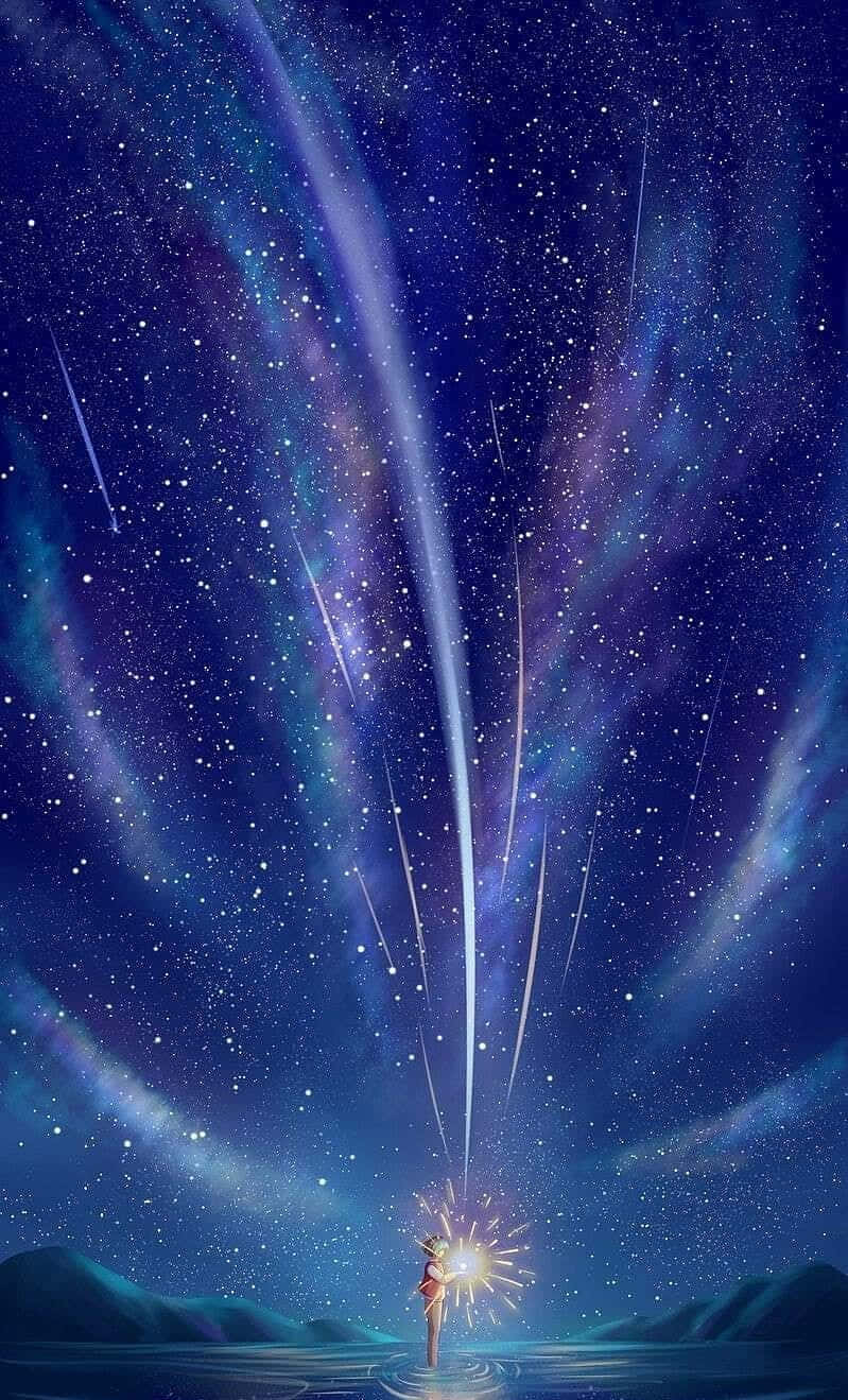 Shooting Stars Studio Ghibli Phone Wallpaper