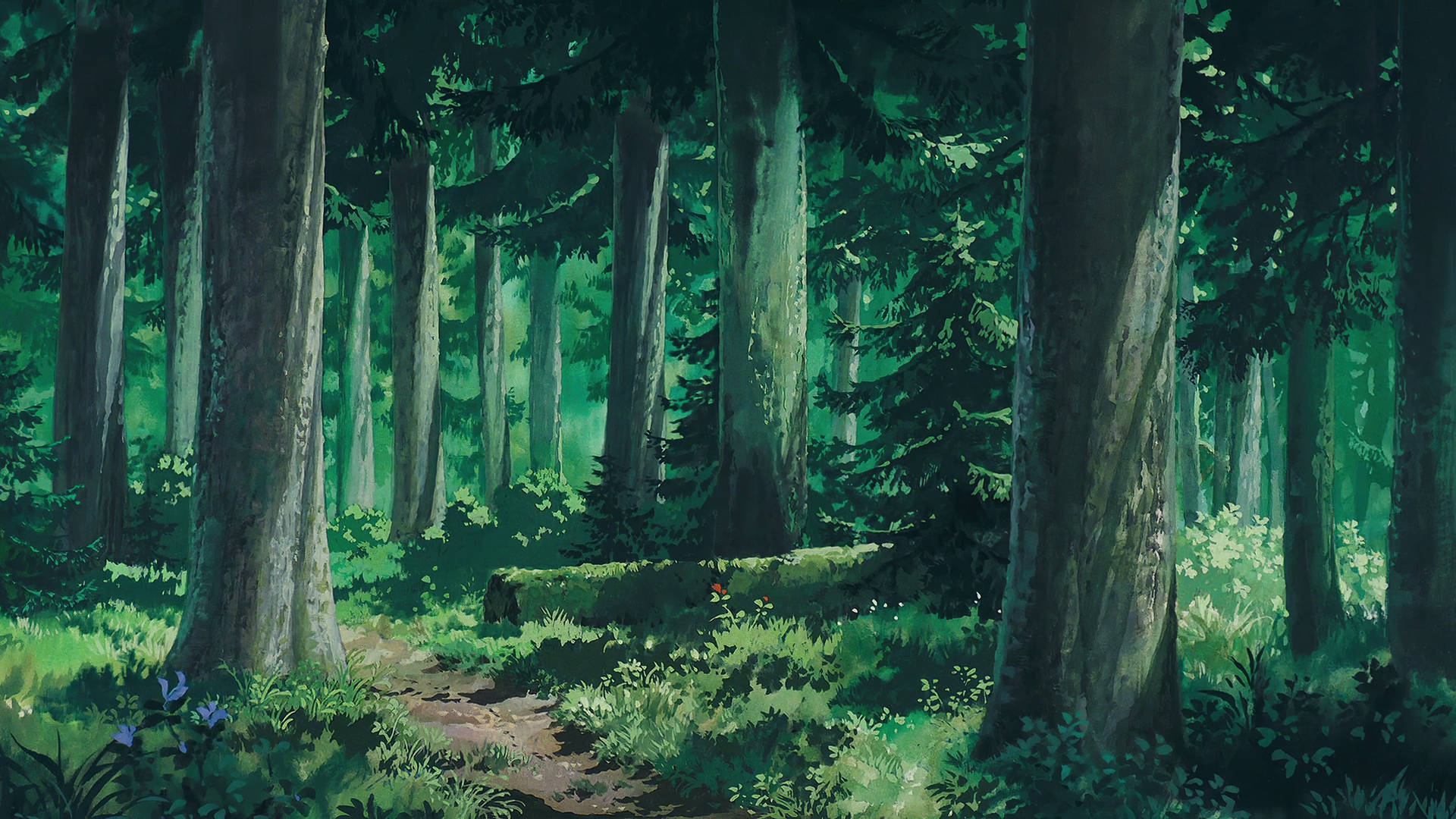 Studio Ghibli Scenery Forest Of Trees Wallpaper