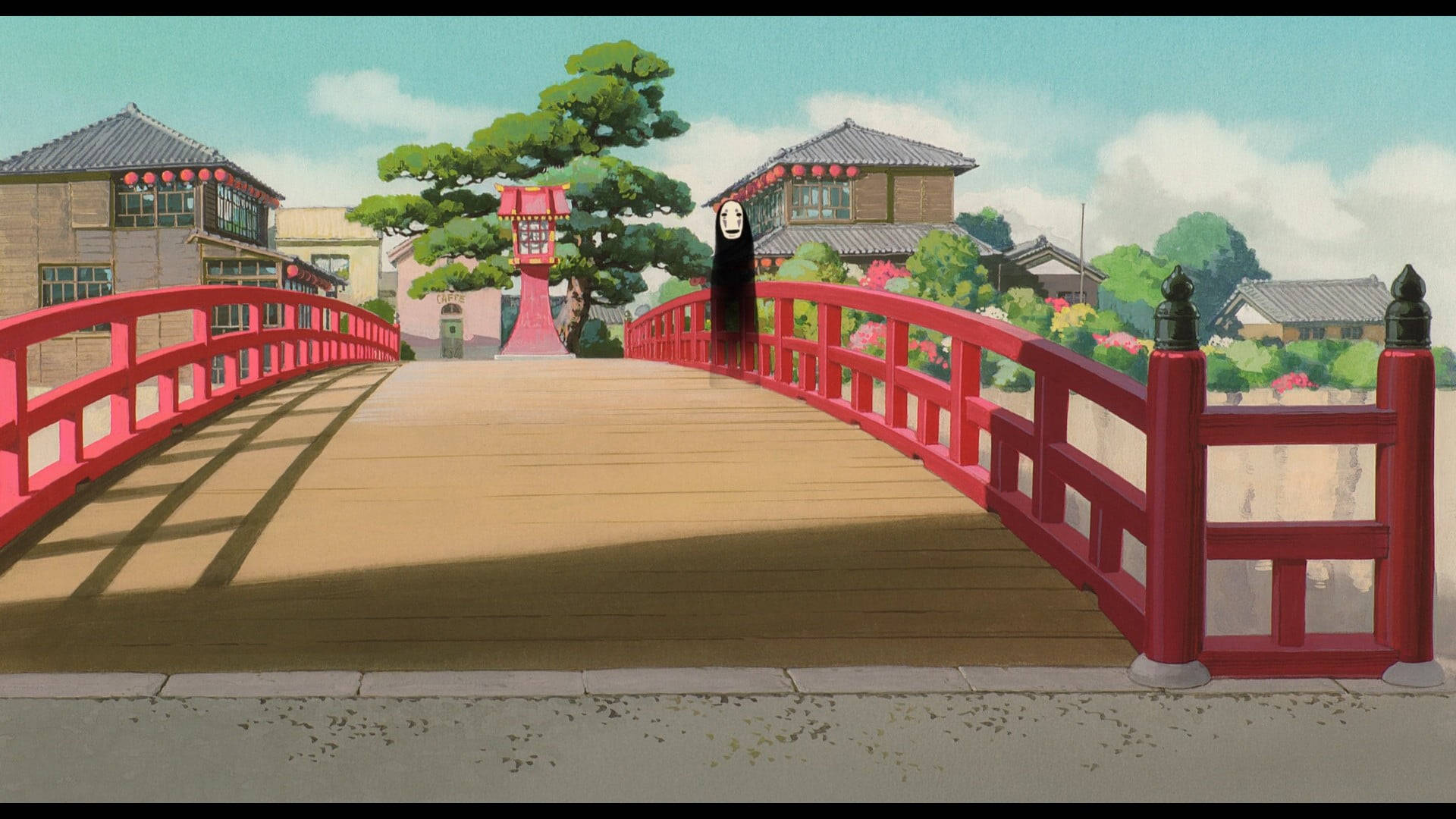 Studio Ghibli Scenery Spirited Away Red Bridge Wallpaper