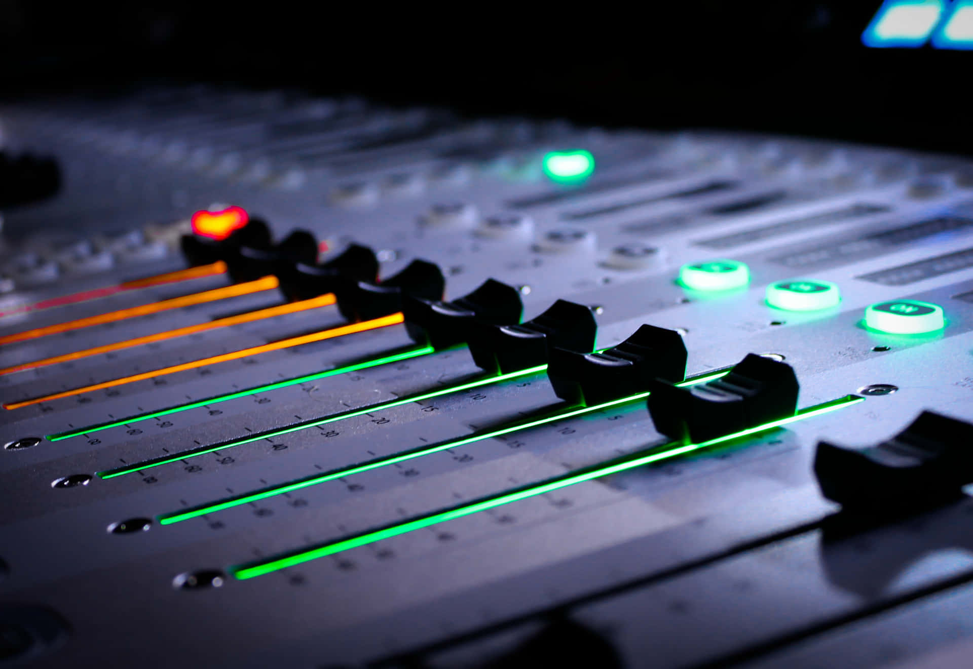 A Black And White Image Of A Mixing Board