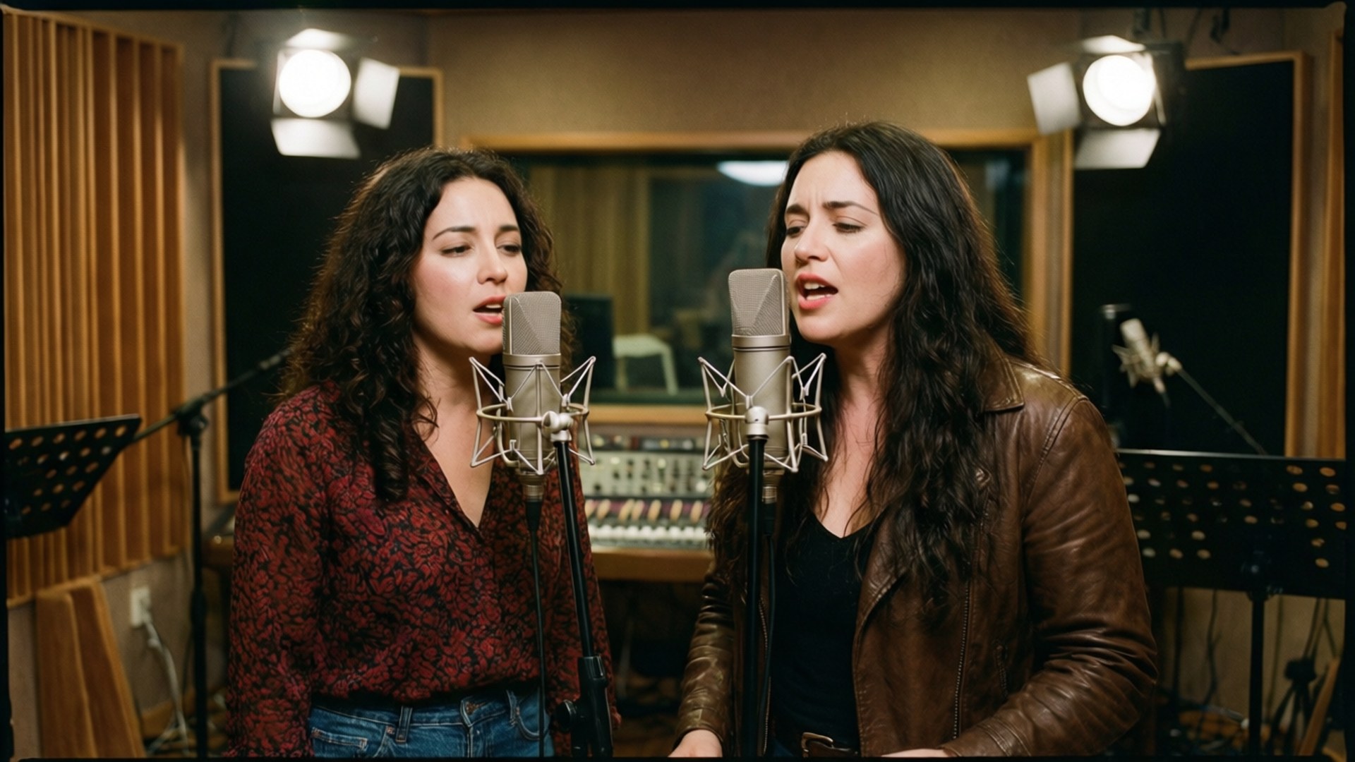 Vivo et la jeune Marta chantent dans un studio d'enregistrement.