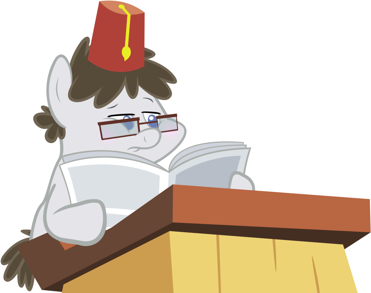 Studious Ponywith Fez PNG