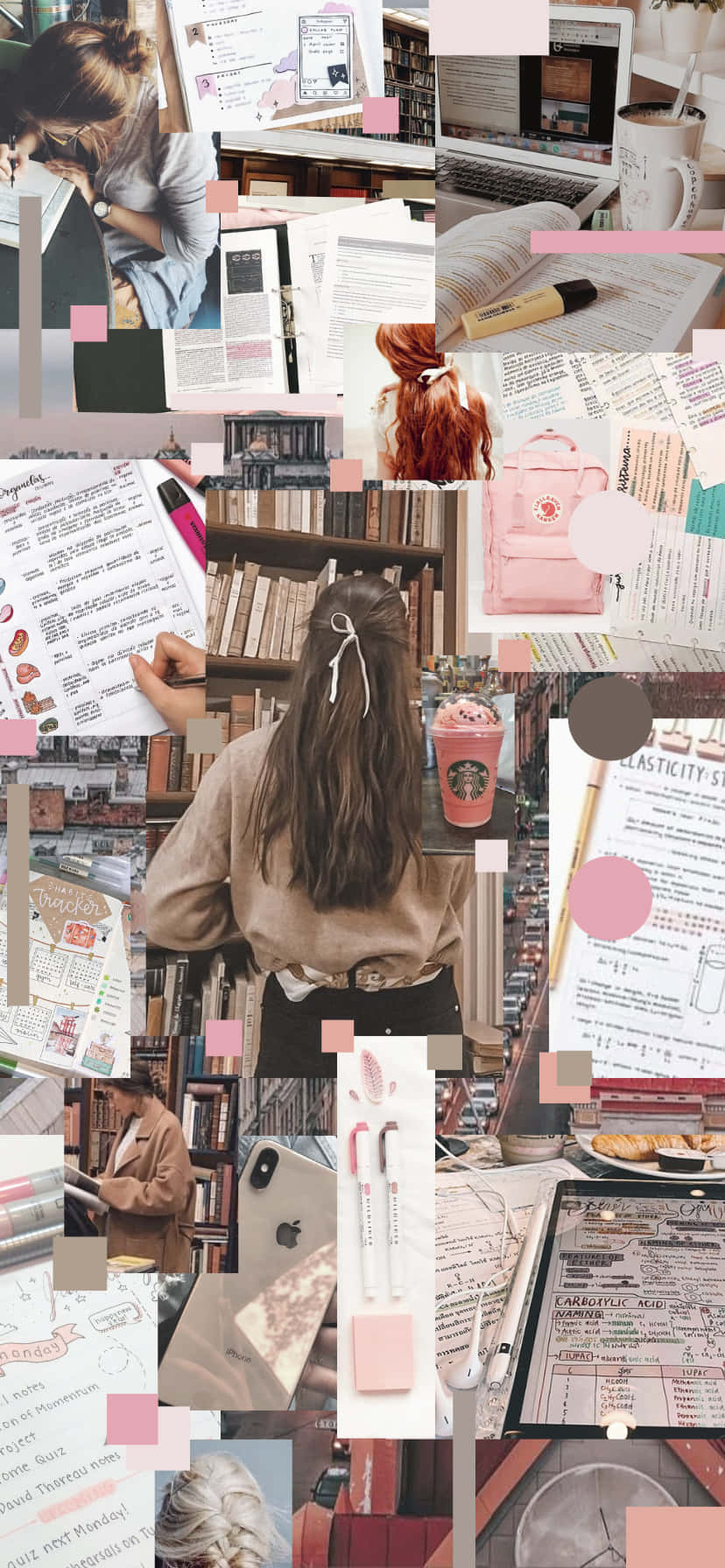 Studious Women Collage Wallpaper