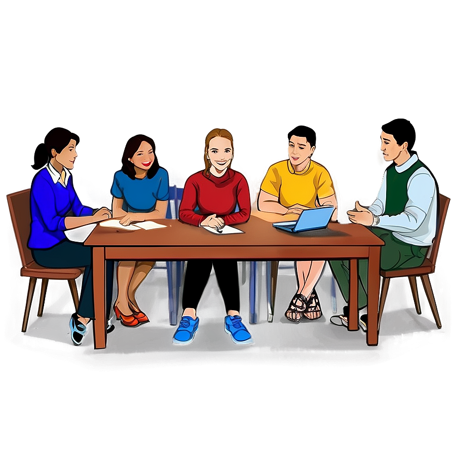 Study Group Cartoon Png Pti PNG