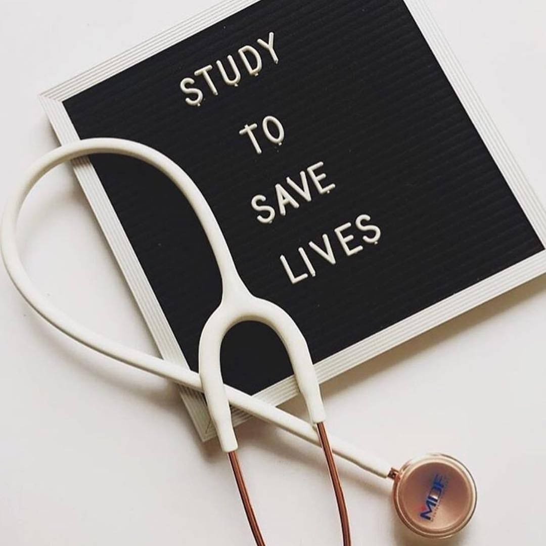 Study Save Lives Medical Motivation Poster Wallpaper