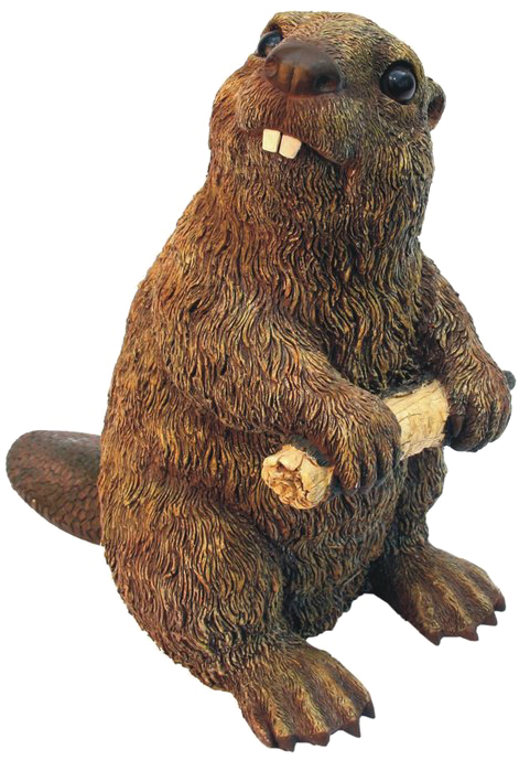 Stuffed Beaver Holding Wood PNG