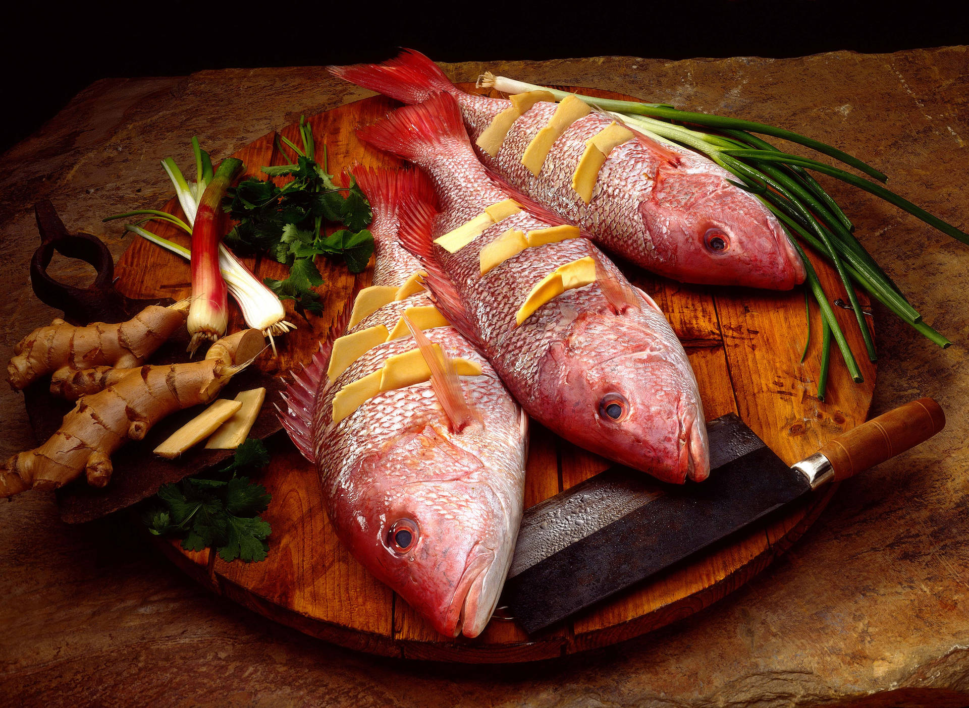 Stuffed Red Snapper Fish Dish Wallpaper