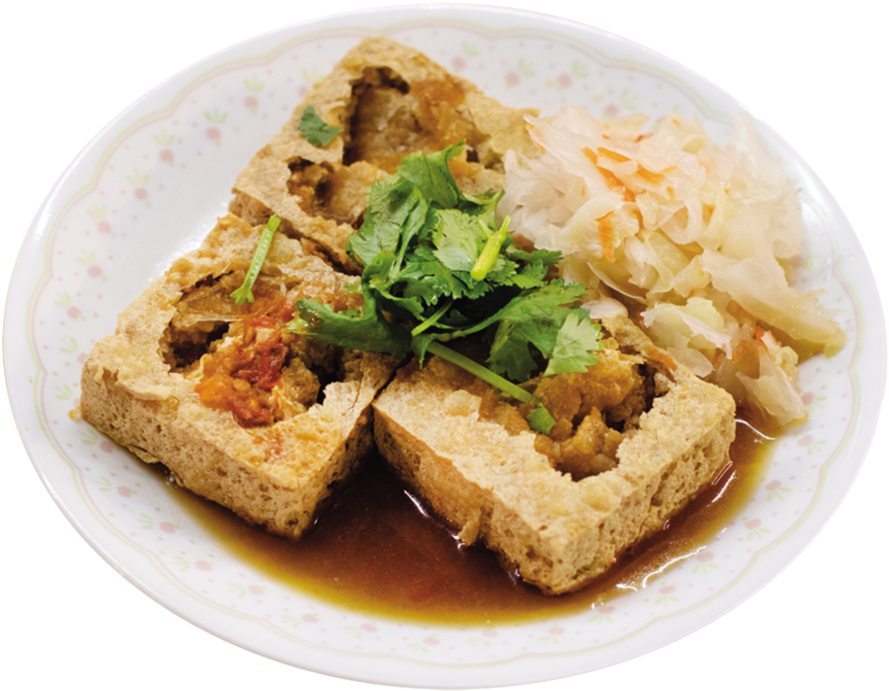 Stuffed Tofu Dishwith Pickled Vegetables PNG