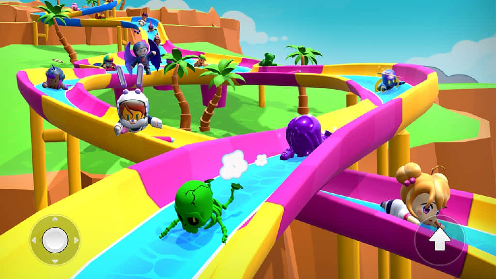 Stumble Guys Colorful Obstacle Course Action Wallpaper