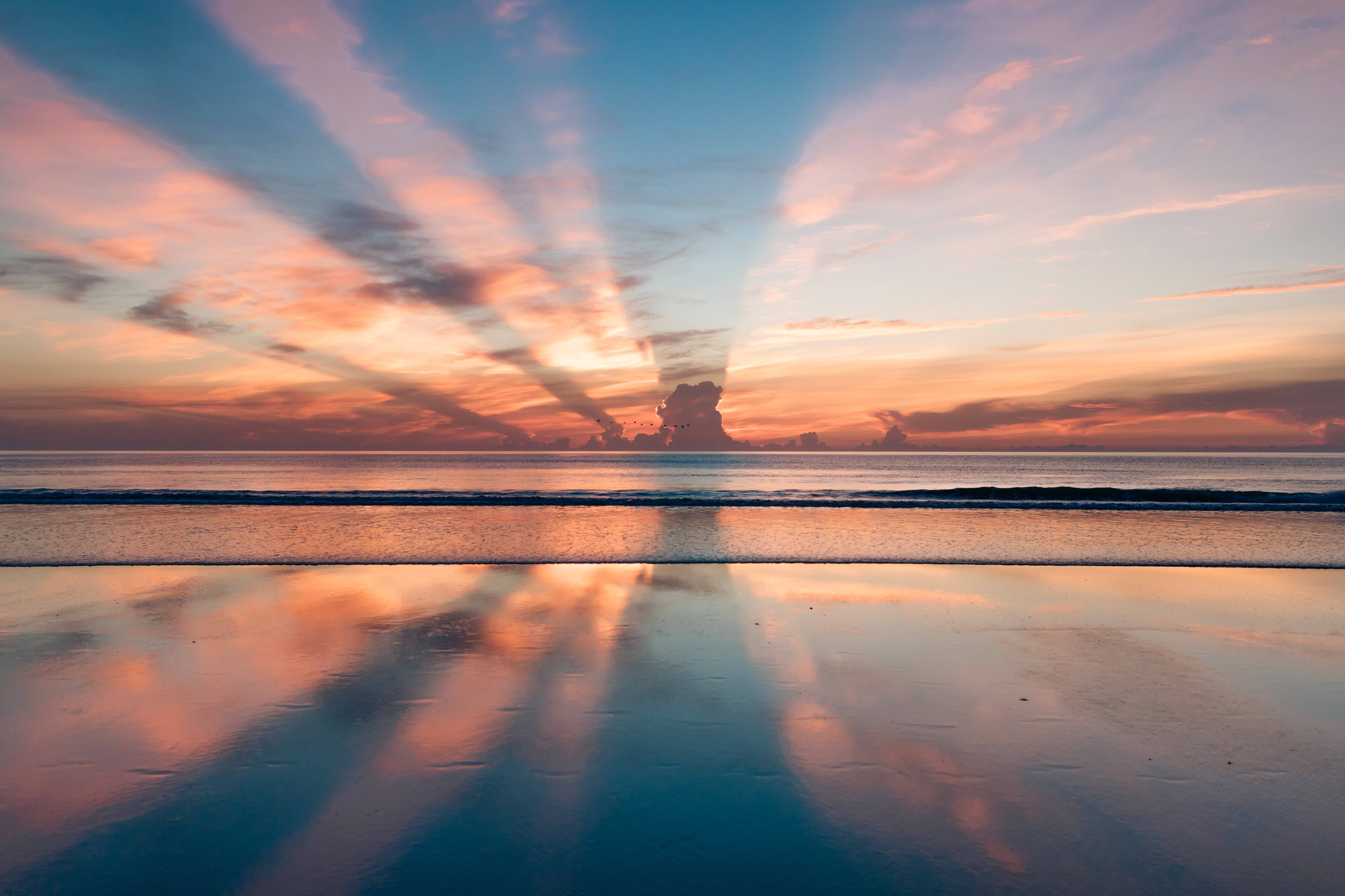 Stunning 1920x1080 HD Beach Desktop Sunrise Wallpaper