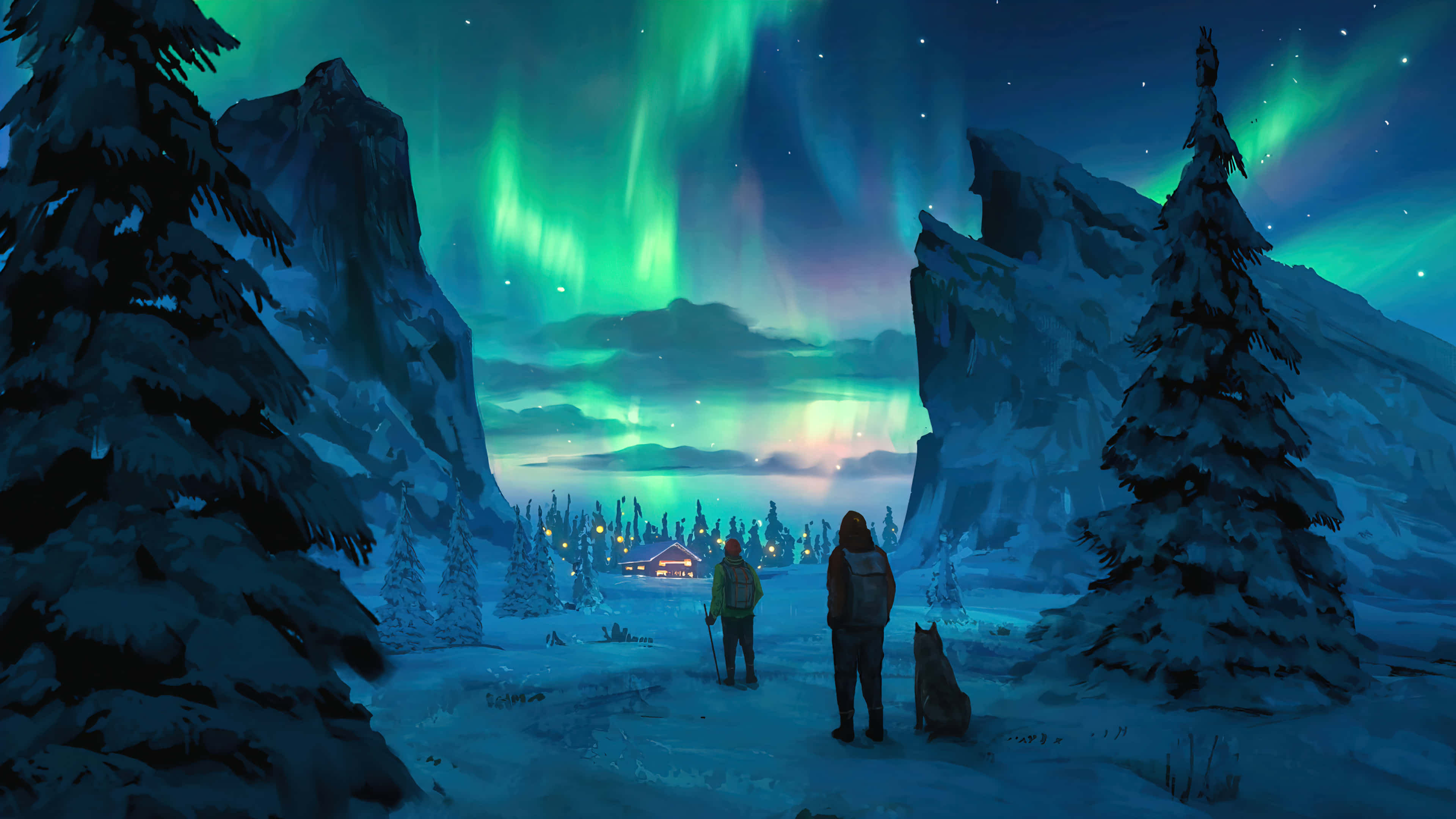 Stunning 4k Aurora Borealis Painting The Night Sky Wallpaper